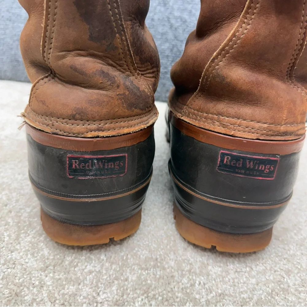 Vintage Red Wing Irish Setter‎ Duck well worn Boots Mens size 8